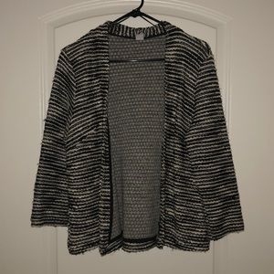 Black & white tweed blazer/sweater